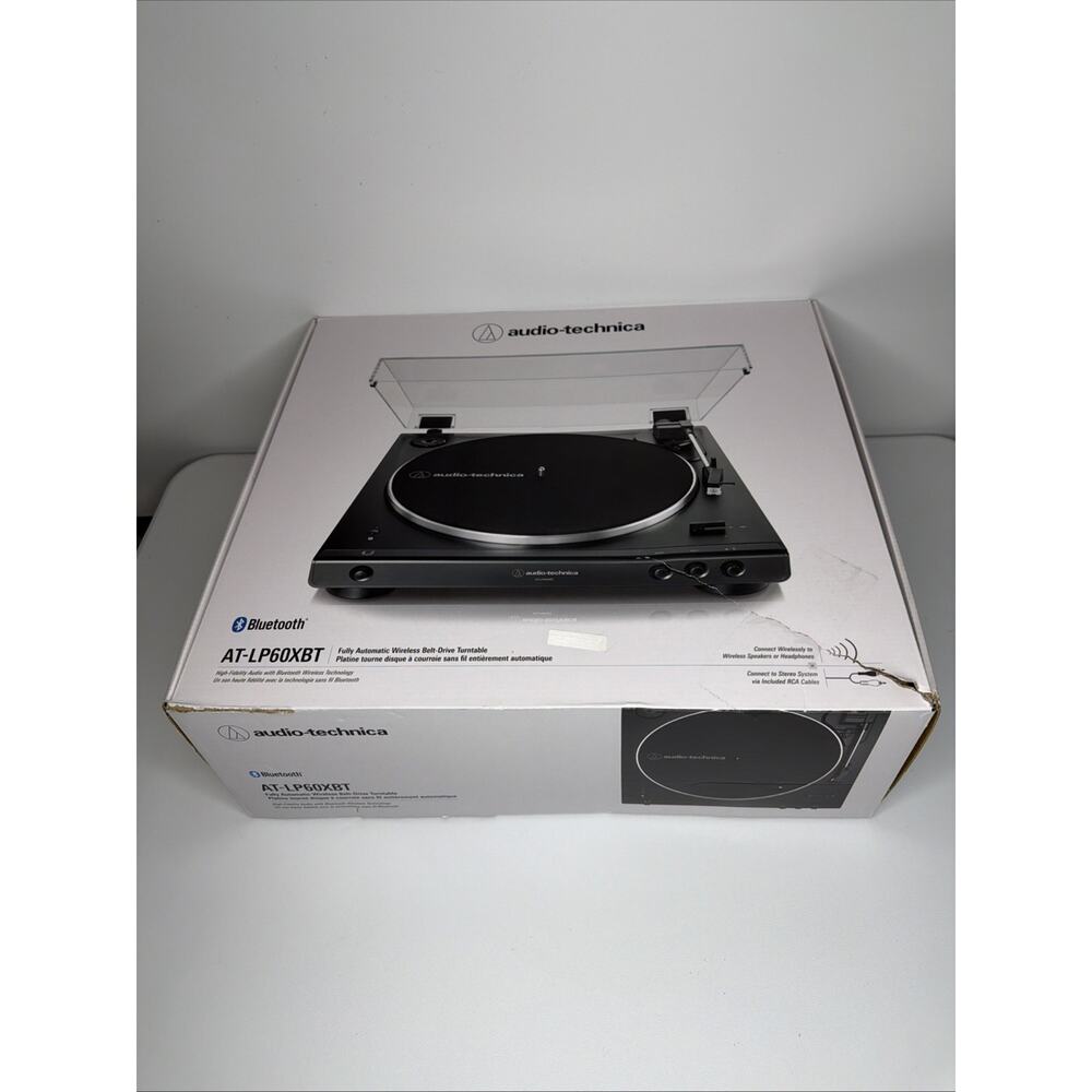 Audio-Technica AT-LP60XBT Turntable Black Bluetooth TESTED WORKING SOUNDS GREAT - Picture 2 of 15